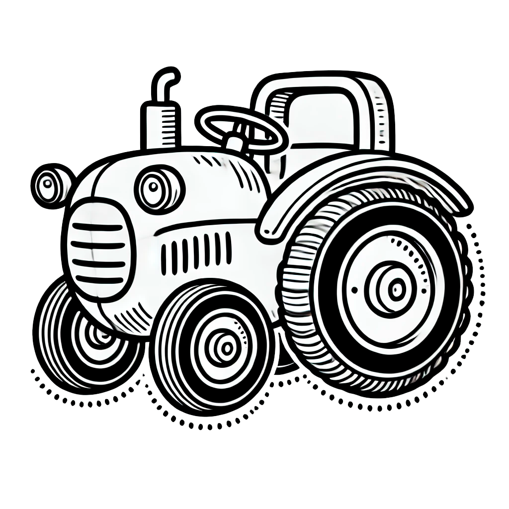 En simpel traktor tegning