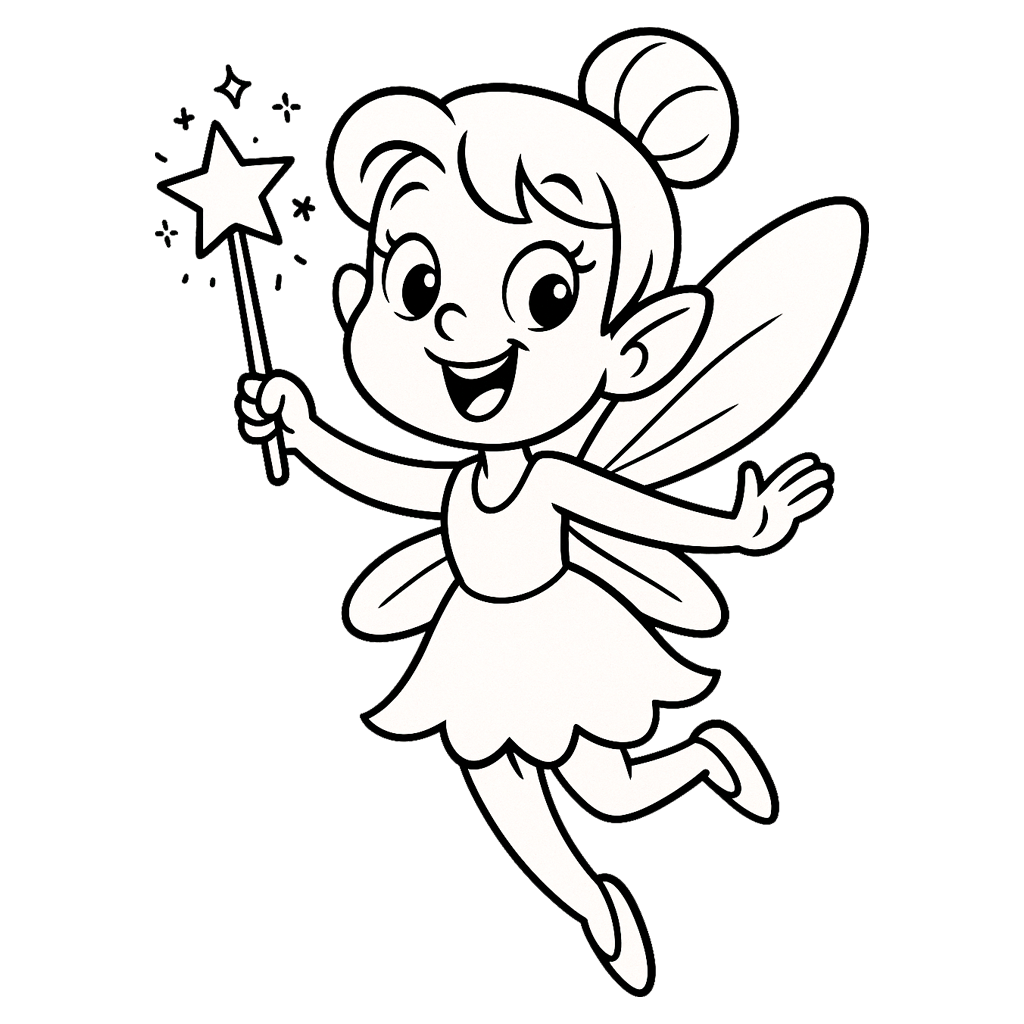 En cartoon inspireret fe